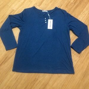 NWT Long Sleeve Henley Top (XL)